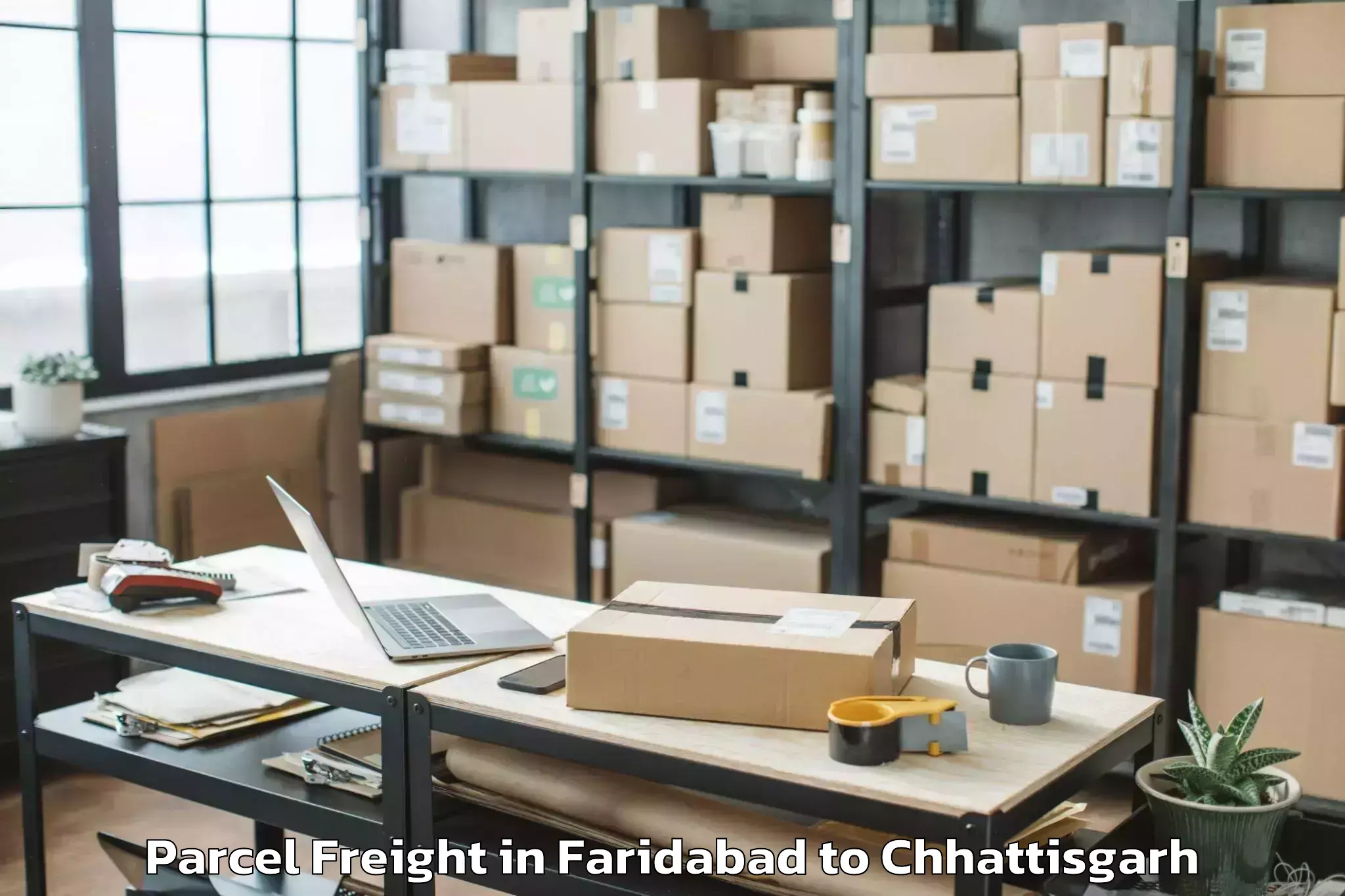 Book Faridabad to Kunkuri Parcel Freight